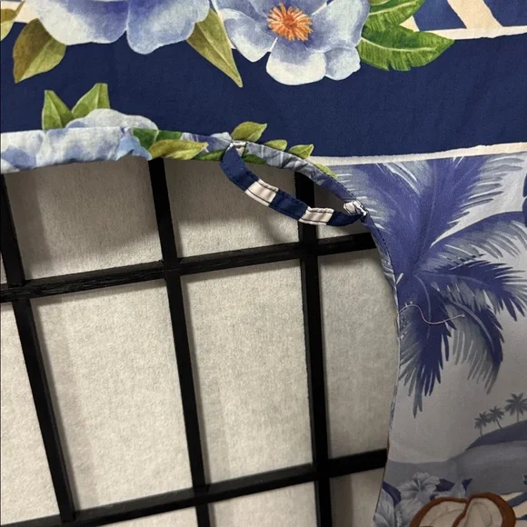 Farm Rio size XS Fresh Table Scarf Midi Dress Blue NWT No Belt - Picture 6 of 12